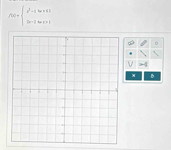 f(x)=beginarrayl x^2-1forx≤ 1 2x-2forx>1endarray.
。 
V 
×