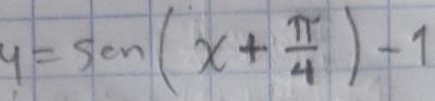 y=sen (x+ π /4 )-1