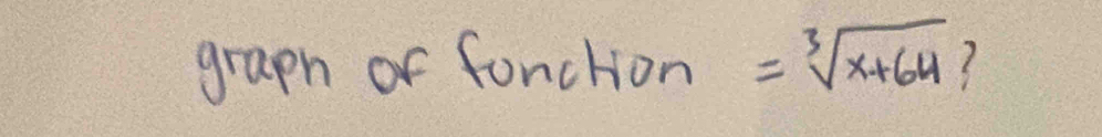 graph of fonction =sqrt[3](x+64)