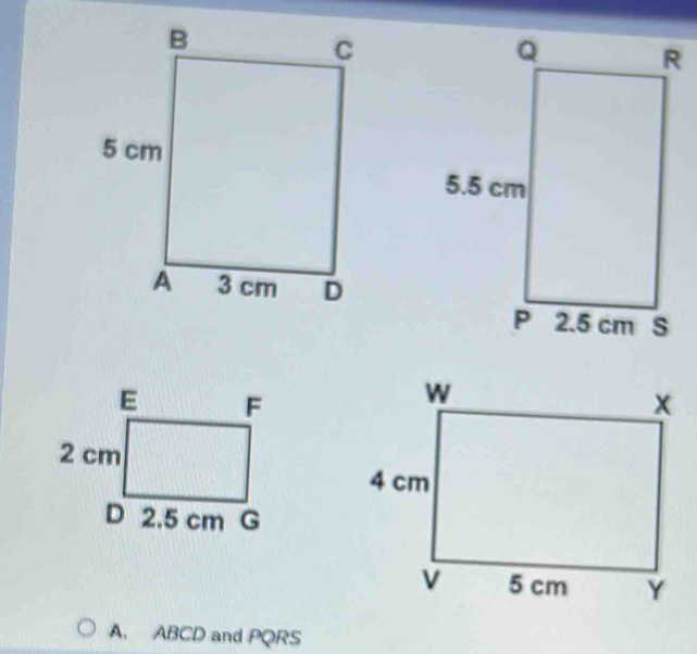 ABCD and PQRS