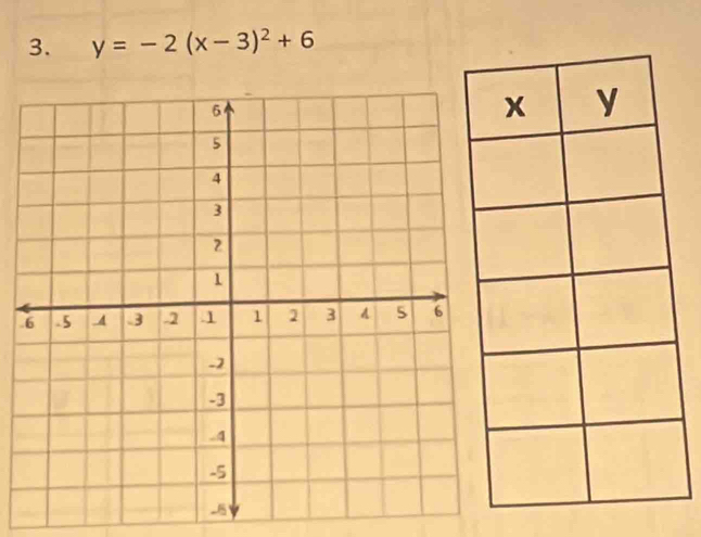 y=-2(x-3)^2+6