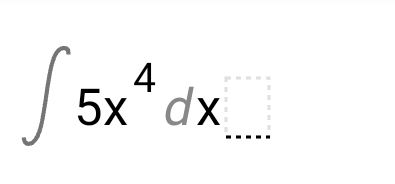 ∈t 5x^4dx...