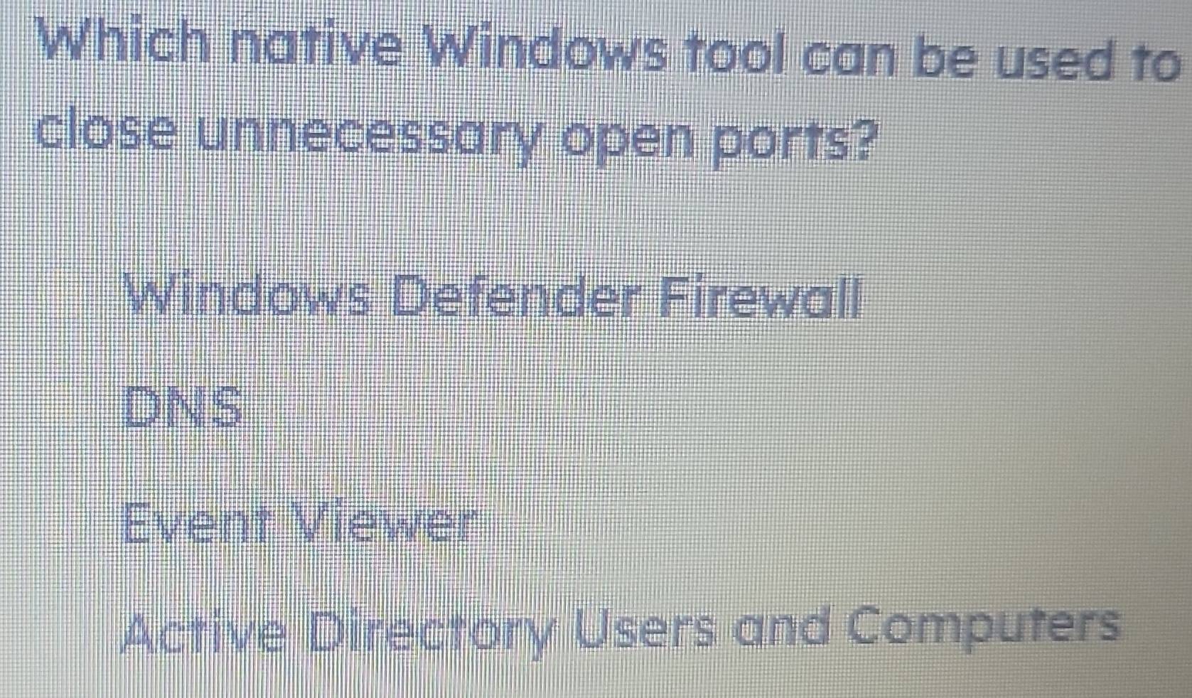 Solved: Which native Windows tool can be used to close unnecessary open ...
