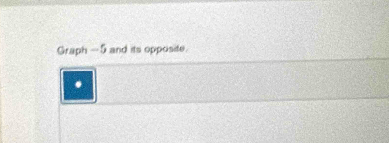 Graph -5 and its opposite.