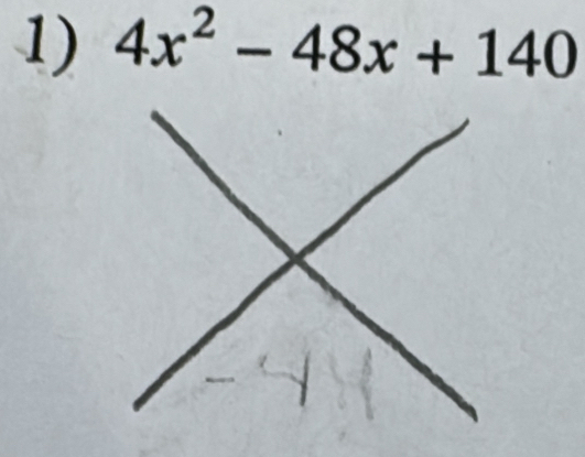 4x^2-48x+140