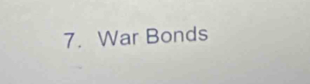 War Bonds