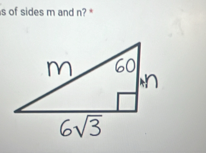 is of sides m and n? *