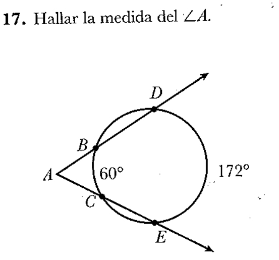 Hallar la medida del ∠ A.