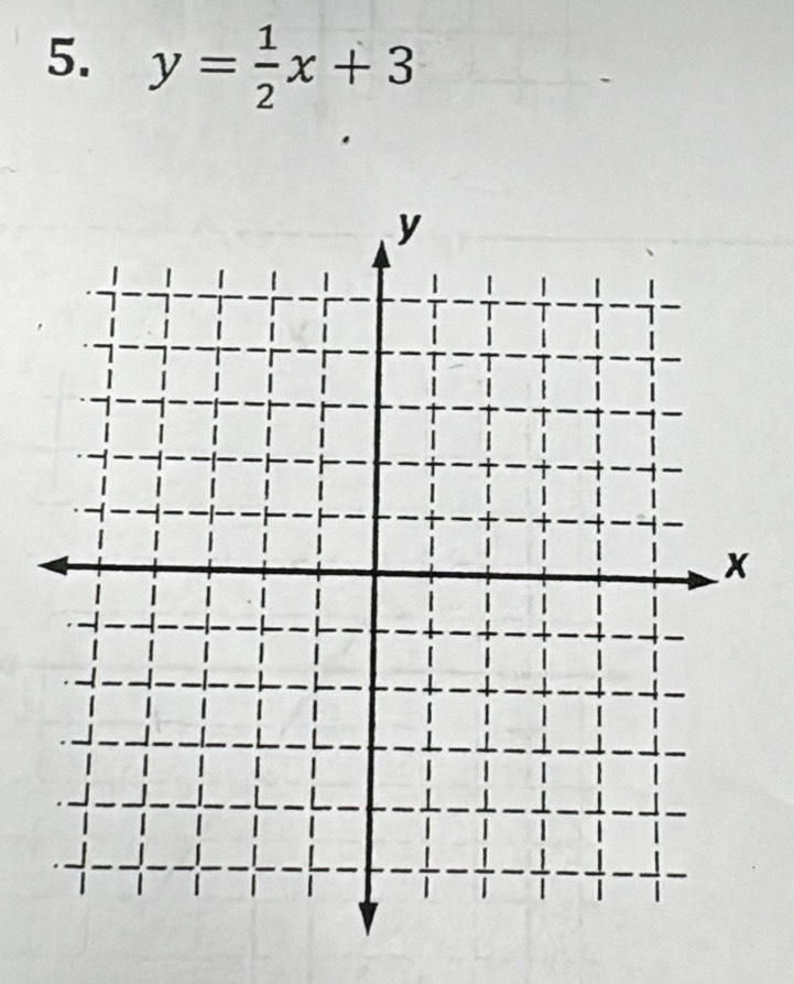 y= 1/2 x+3