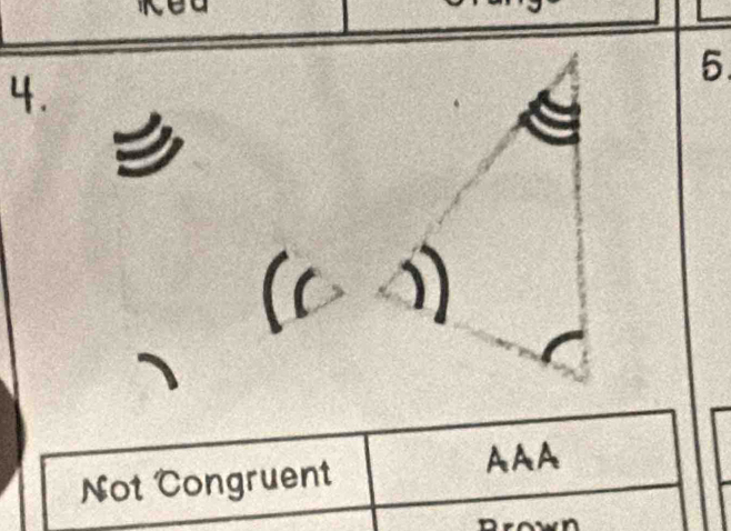 Not Congruent 
AAA 
n