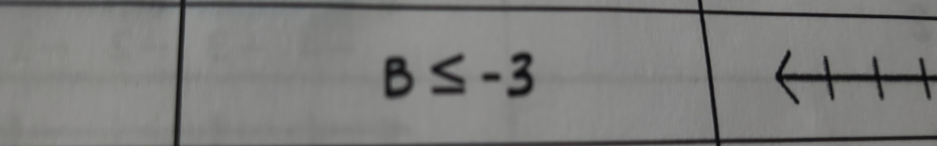 B≤ -3