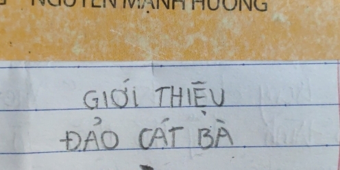 GIOi THEV 
DAO CAT BA