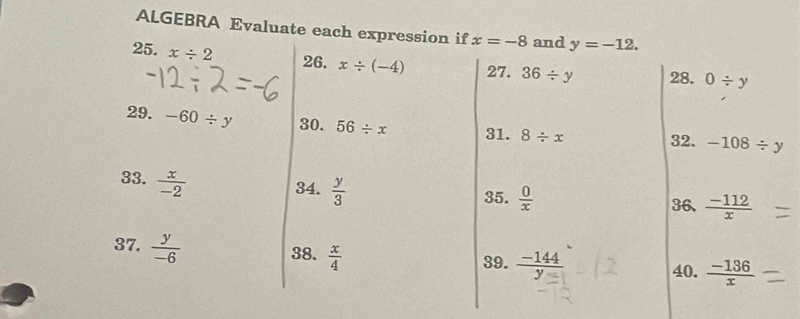 ALGEBRA Evaluate each expressi