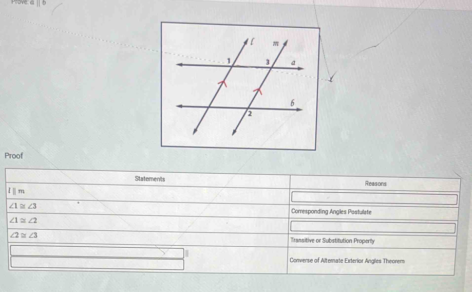 Prove: a ||b
Proof