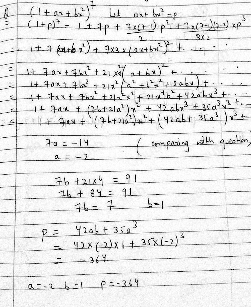 Solved: The first four terms, in ascending powers of x, in the ...
