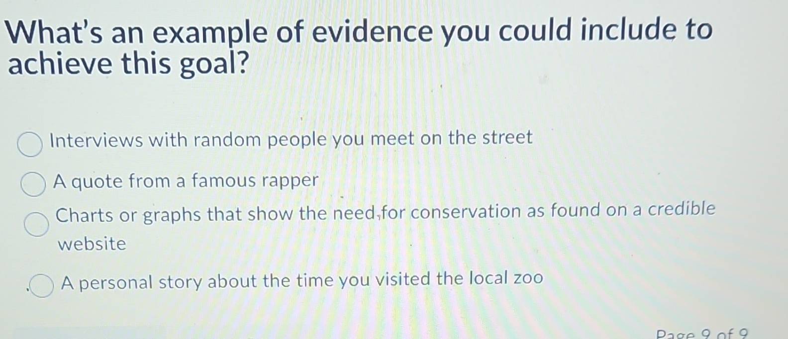 Solved: What's an example of evidence you could include to achieve this ...