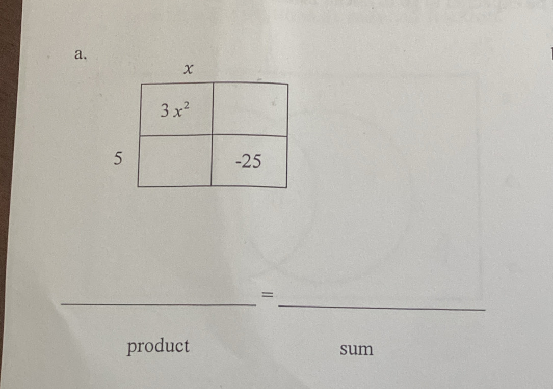 =
product sum