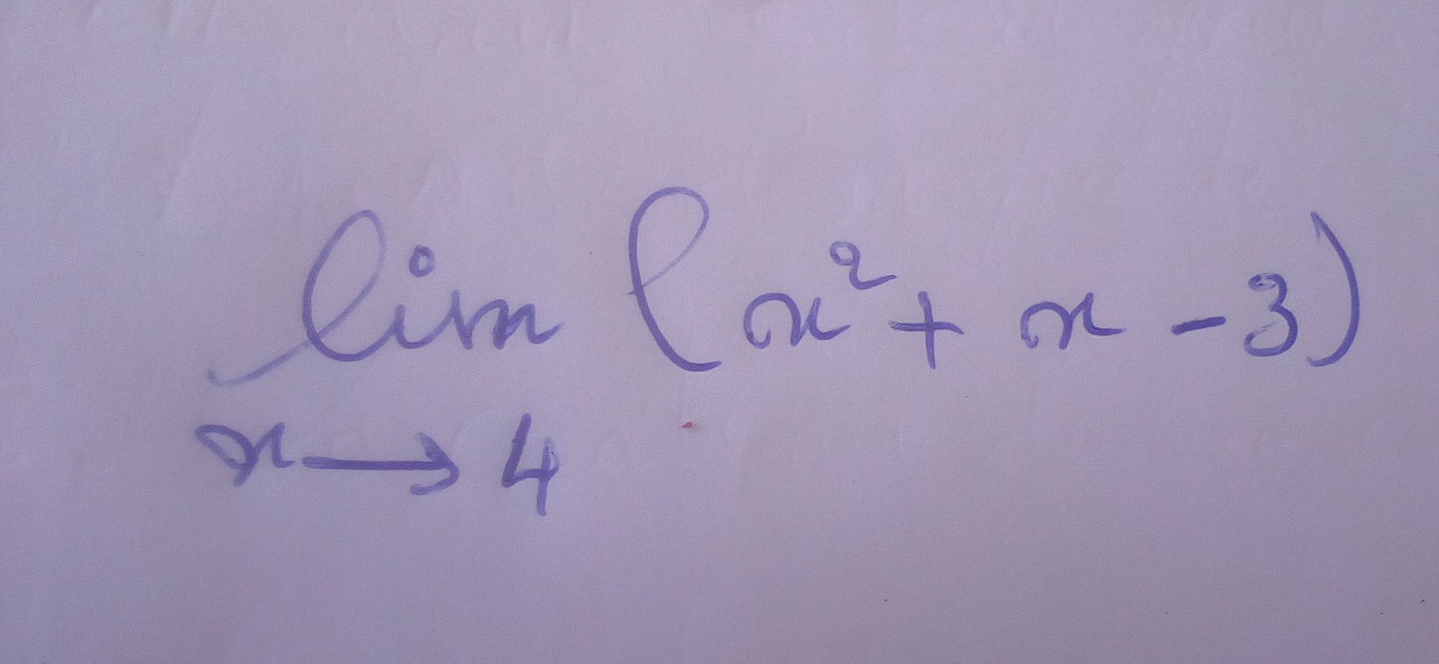 limlimits _xto 4(x^2+x-3)