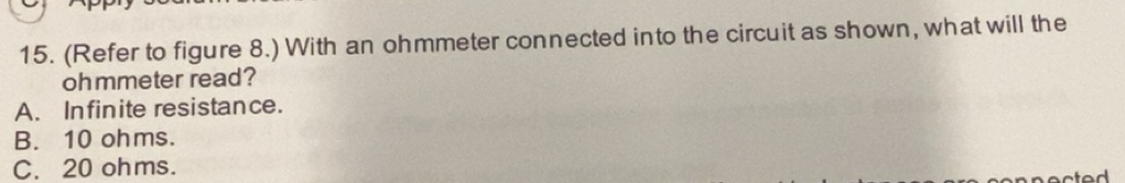 Solved: (Refer to figure 8.) With an ohmmeter connected into the ...
