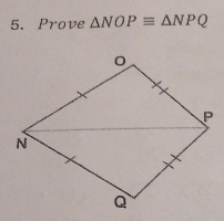 Prove △ NOPequiv △ NPQ