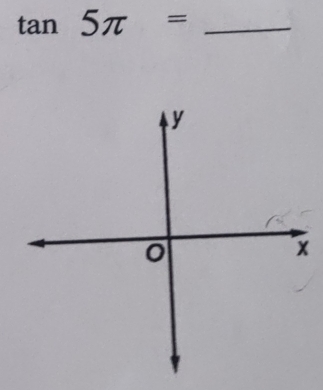 tan 5π = _