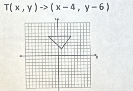 T(x,y)to (x-4,y-6)