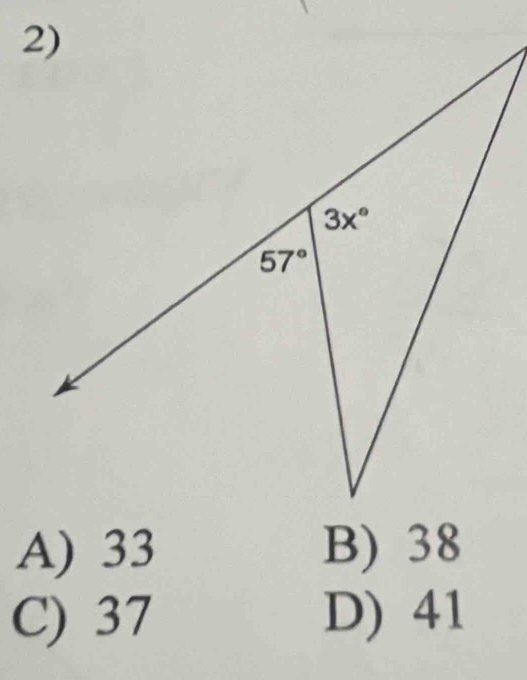 A) 33 B) 38
C) 37 D) 41