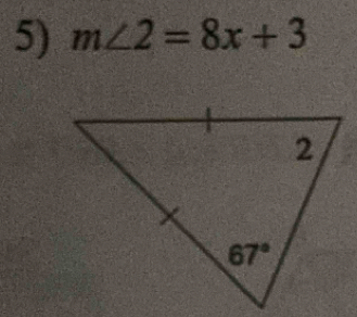 m∠ 2=8x+3