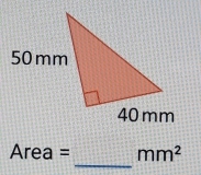 Area= = mm^2