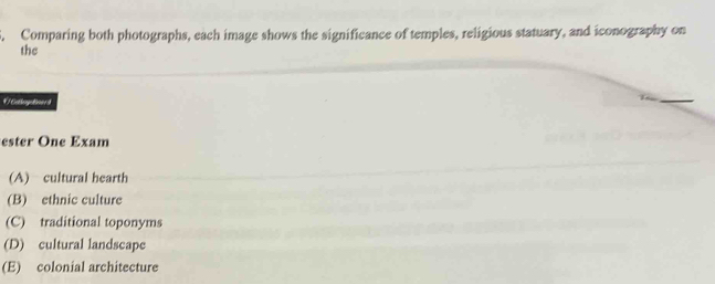 Solved: Comparing both photographs, each image shows the significance ...