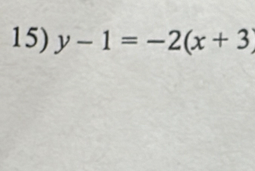 y-1=-2(x+3)