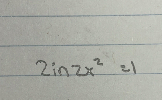 2in2x^2=1