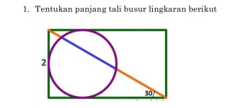 Tentukan panjang tali busur lingkaran berikut