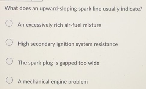 Solved: What does an upward-sloping spark line usually indicate? An ...
