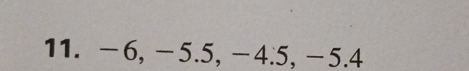 −6, −5.5, −4.5, −5.4