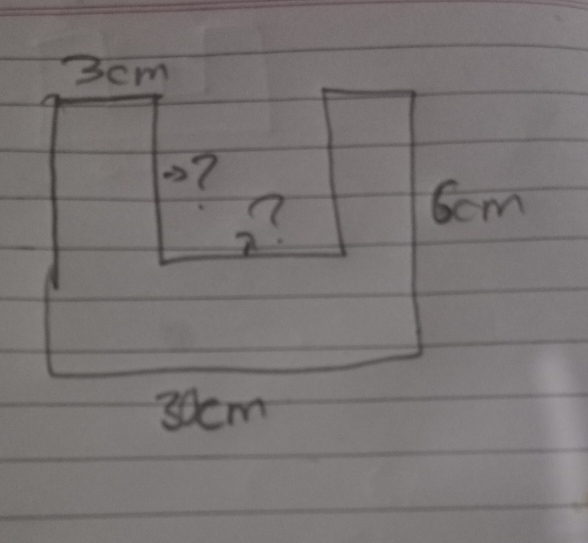 3cm
7 
a?
6cm
30cm