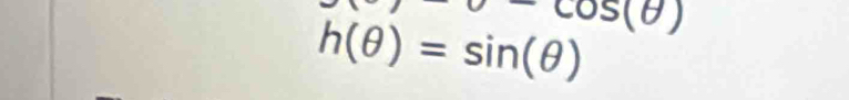 h(θ )=sin (θ ) cos (θ )