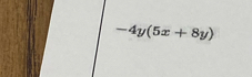 -4y(5x+8y)