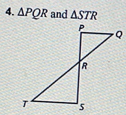 △ PQR and △ STR