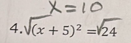 (x + 5)² = 24