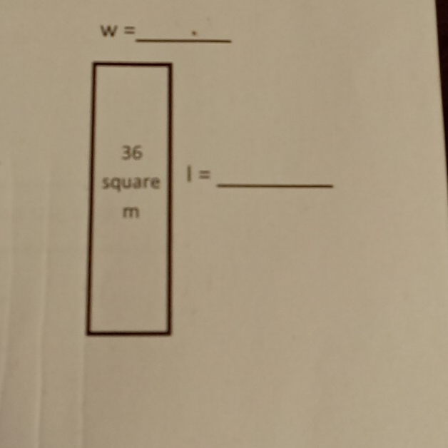 w=
_
36
square I= _
m