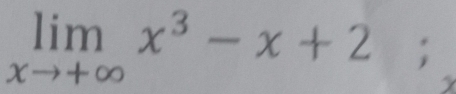 limlimits _xto +∈fty x^3-x+2;