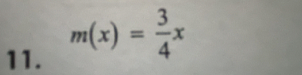 m(x)= 3/4 x