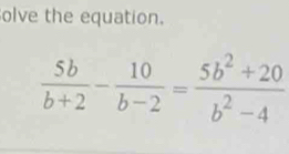 olve the equation.