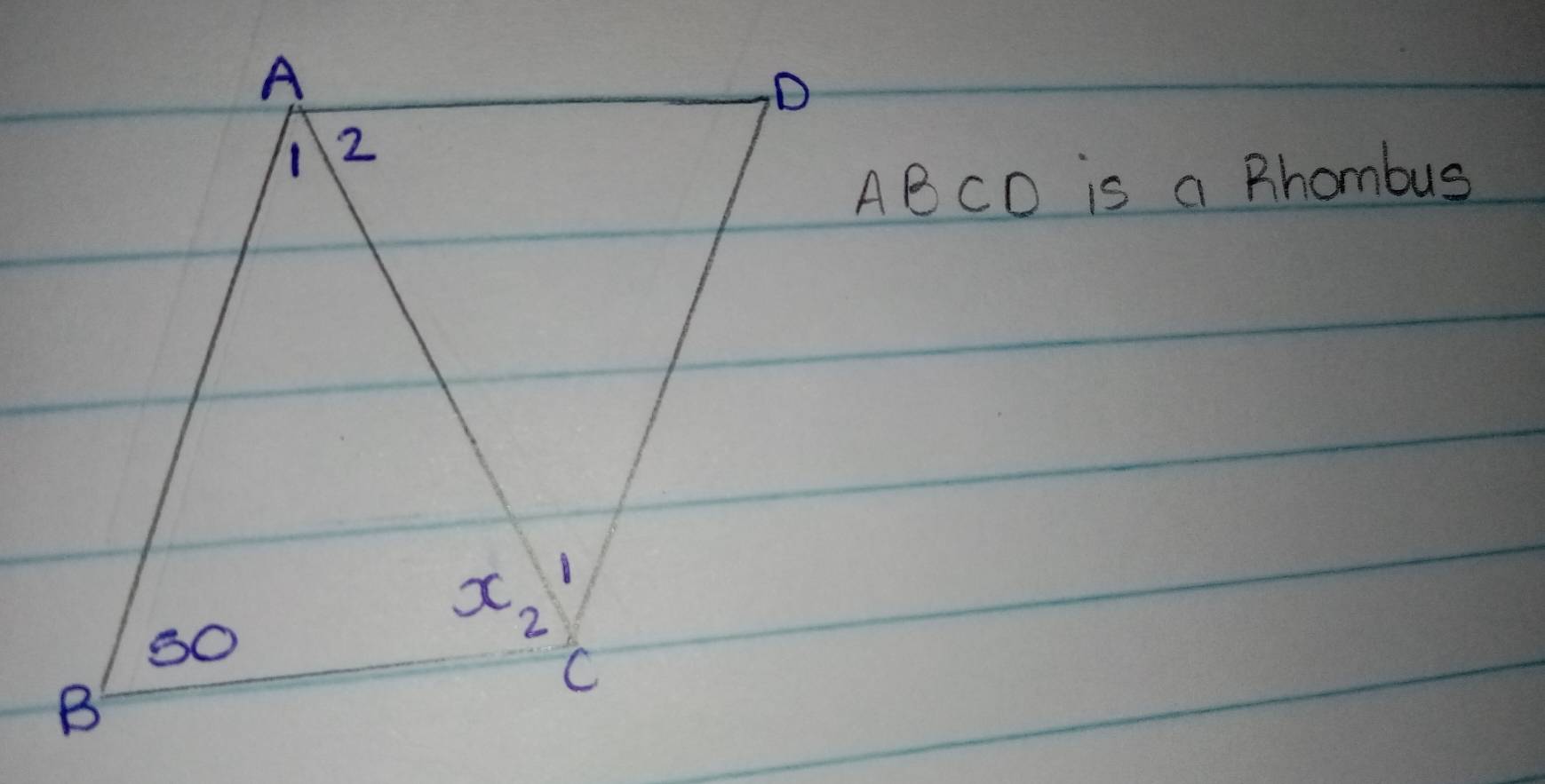 BCD is a Bhombus