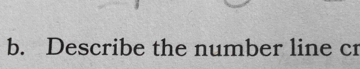 Describe the number line cr