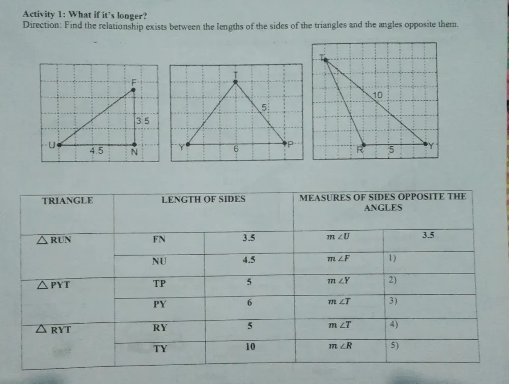 Solved: Activity 1: What if it’s longer? Direction: Find the ...
