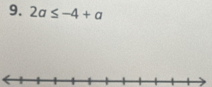 2a≤ -4+a