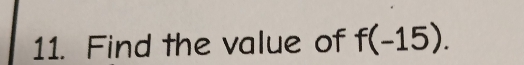 Find the value of f(-15).