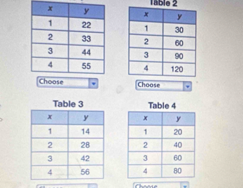 Table 2 




Choose 





Choose